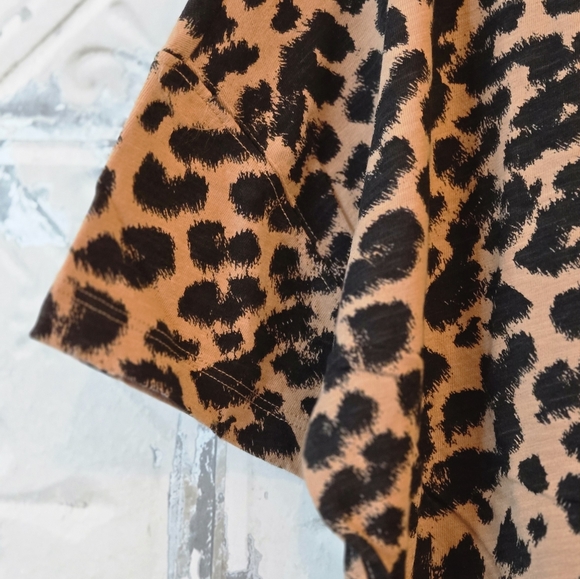 Aerie Tan and Black Leopard Print Top Oversized Size XS NWT - Picture 13 of 14